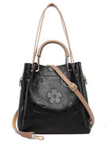 Dark Green Elegant Embossed PU Leather Tote Bag for Women - Large Capacity Handbag with Inner Pouch V888-ELOSUNG13992