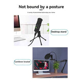 Gaming USB Microphone Noise Cancellation Condenser Mic for Pc Podcast Microphone with Boom Bracket C V1192-AZ-W-18613
