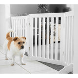 Four Panel Freestanding Dog Gate, White V568-GMW-266-W