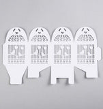 100 Piece Pack - White Dove Bird Heart Wedding Bomboniere Favor Lolly Gift Card Box V382-WHDOVEBOX100