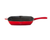 Enamelled Cast Iron Square Grill Pan - Red V196-CIFP03