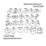 24PCS Christmas Cookie Cutters Set, Stainless Steel Holiday Cookie Cutters with Snowman, Snowflake, V1369-AZ3-W-16944