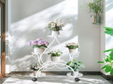 Movable Metal Plant Stand Garden Cart Indoor/Outdoor Decor V178-66992