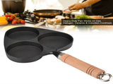 3 Mold Cast Iron Omelette Egg Burger Fried Egg Pot Pancake Pan V1294-YM0727-JY15709