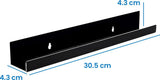 6-Pack Black Acrylic Vinyl Record Wall Shelves, Floating LP Display Racks V1188-MS-731-043