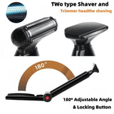 Black Men's Electric Back Shaver & Body Trimmer - USB Rechargable 180&deg Foldable Long Handle V888-ELOSUNG55251