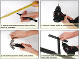 4 Pack Overhead Garage Storage Hooks, 16.5" Heavy Duty Ceiling Mount Hangers, Double T-Bar Metal V1259-DP01-A-875