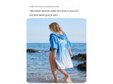2 pack Quick Dry Microfiber Surf Poncho Towel- Hooded Changing Robe with Zipper V888-ELOSUNG56320-3