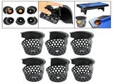 6 Pcs Pool Table Pockets Billiard Pockets Set Black Billiards Net Bag Entertainment Web Pockets V1369-AZ3-W-11595
