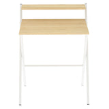Levede Foldable Computer Desk Office Study Desk Oak DH1069-OAWH-AU