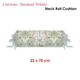 PIP Studio Curious Animal White Neck Roll Cushion V442-HIN-NECKROLL-CURIOUSANIMAL-WHITE-NK