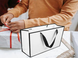 10Pcs White Paper Carrier Bags with Handles for Candy and Party Supplies V1370-AZ4-19895
