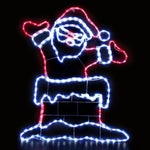 1M Christmas Lights 248 LED Santa Motif Light Decorations Jingle Jollys XMAS-MOT-D-SANTA-RED