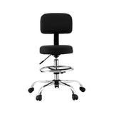 Artiss Office Chair Drafting Computer Standing Desk Chairs Ergonomic PU Black OCHAIR-H-DW39-BK
