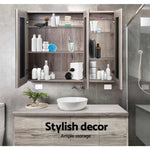 Cefito Bathroom Mirror Cabinet 900x720mm Oak BV-MC-6005-NT-AB