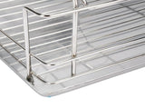 Dish Drying Rack Space Saving 2 Tier Dish Rack for Kitchen Counter Stainless Steel Dish Drainer with V1294-YM0901-3117250024511