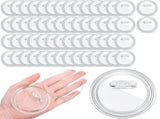 60 Pcs 3 Inch Clear Button Pins for Crafts DIY Photo Buttons Acrylic Pin Blank Bulk V1366-AZ2-W-21721