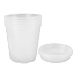 5 Set Orchid Pots with Holes and Saucers Breathable Clear Plastic Orchid Planter Plant Pot for V1294-YM0901-3111240151712