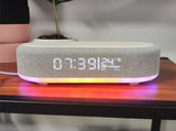 Bluetooth Wireless Speaker, Fast Charging, LED Display, USB Charger, Dimmable Night Light, Alarm V1192-AZ-W-2755