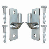 Heavy Duty Chain Link Gate Hinges 2-Pack with 5/8' Pin for Outdoor Metal Fences V1366-AZ2-W-14421