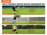 Soccer Rebounder Rebound Net, Kick-Back 100x100 cm, Portable Football Training Gifts, Fully V952-ZQHDWTZ10010GPDKLV0