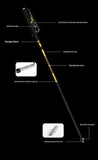Carbon Fiber Trekking Pole, Bright Yellow - 105cm, 1 Pack V1221-XM-DSZ-001
