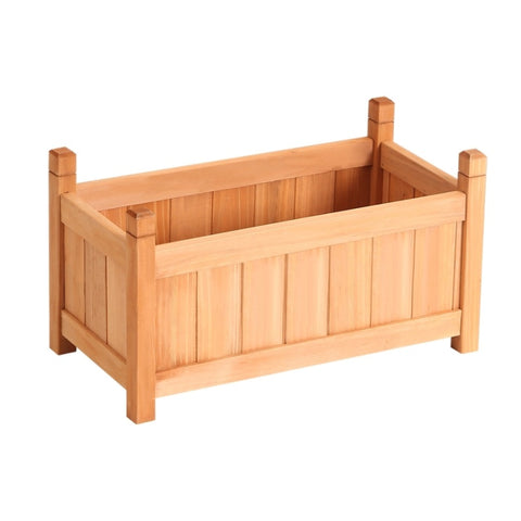 Green Fingers Garden Bed 60x30x33cm Wooden Planter Box Raised Container Growing GARDEN-WOOD-BOX-60