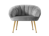 Artiss Armchair Velvet Grey Eloise UPHO-C-ARM-5107-GY