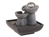 LED Illuminated Tabletop Waterfall Flowing Water Fountains with Ball for Home Office Feng Shui V1294-YM0901-3111200179311