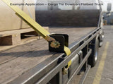 Lashing Winch, 2 Pack Lashing Truck Tie Down Winch, for 2" Webbing, Steel Bolt On V1258-DP02-C-3298