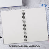 5Pcs A5 Black Spiral Notebook Blank Sketchbook Unruled Journal Pack Thick Blank Paper 50 Sheet 100 V1369-AZ3-W-15435