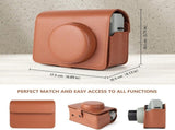 Fuji WIDE 400 Camera Case, PU Leather Protective Case Compatible for Instax WIDE 400 Instant Camera V1366-AZ2-W-02271