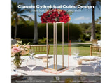 Wedding Flower Stand, 10PCS 80cm Column Flower Stand, Floral Stands with Metal Laminate, Cylindrical V952-HLHJLFT10J80A3YYA001V0