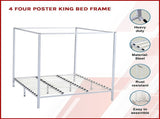 4 Four Poster King Bed Frame V63-826601
