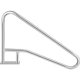 Pool Rail 54x36 Pool Railing 304 Stainless Steel 250LBS Load Capacity Silver Rustproof Pool Handrail V952-BXGYCFS4W54X36YC1V0
