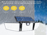 Solar Super Bright LED Sensor Wall Light Outdoor Patio Triple Wall Light IP65 Waterproof Adjustable V1294-YM0901-L6958