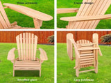 Gardeon Adirondack Outdoor Chairs Wooden Sun Lounge Patio Furniture Garden Natural FF-BEACH-CHOTTO-NTL