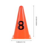 Set of 15 Plastic Numbered Soccer Training Cones - Soft Markers for Football Practice and Drills V1366-AZ2-W-21483