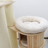 CATIO VINTAGE Solid Wood Cat Climbing Tree Post Scratcher 176cm V390-C2501