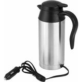 750Ml Portable Stainless Steel Electric Travel Kettle, 12V Car Cigarette Lighter, Electric Travel V1188-MS-227-0318