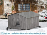 1 Pack Waterproof Insulated Outdoor Cat House for Homeless Cats and Small Animals, 33 x 33 x 33cm, V1188-MS-325-0057