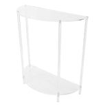 Acrylic Side Table Semiellipse 2 Tier Small Nightstand for Living Room Bedroom Bedside Wall V1294-YM0901-3116240035011