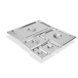 SOGA 2X Gastronorm GN Pan Lid Full Size 1/1 Stainless Steel Tray Top Cover GP5501-JLID1F-X2