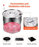 Moonshine Still 13 Gal Water Alcohol Distiller Brewing Kit Stainless Steel V952-DLNTZLQYS1327T38UV3