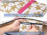 Mahjong Game Set, 166 Blue Tiles , 4 All-in-One Color Rack/Pushers & Drawstring Bag, Complete V1107-133-79164