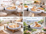 Cat Desk Bed, Ergonomic Cat Hammock for Office Desk, Sturdy Clamp-on Pet Bed for Remote Workers and V1237-ZY-924-066