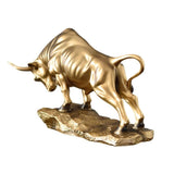 Desktop Ornament under 10,Resin Golden Bull Statue 8 Inch High Wall Street Bull Statue Good Luck V1192-AZ-W-27886