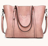 Elegant PU Leather Tote Bag with Detachable Strap - Pink V888-ELOSUNG15336
