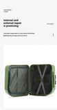 Dark Green Compact 18-Inch Carry-On Suitcase Lightweight ABS Hardside Spinner Luggage V888-ELOSUNG23819
