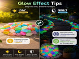 Glow in the Dark Rocks, Resin Glowing Pebbles & Sunlight Charged Decor for Garden, Landscaping, V1366-AZ2-W-11648